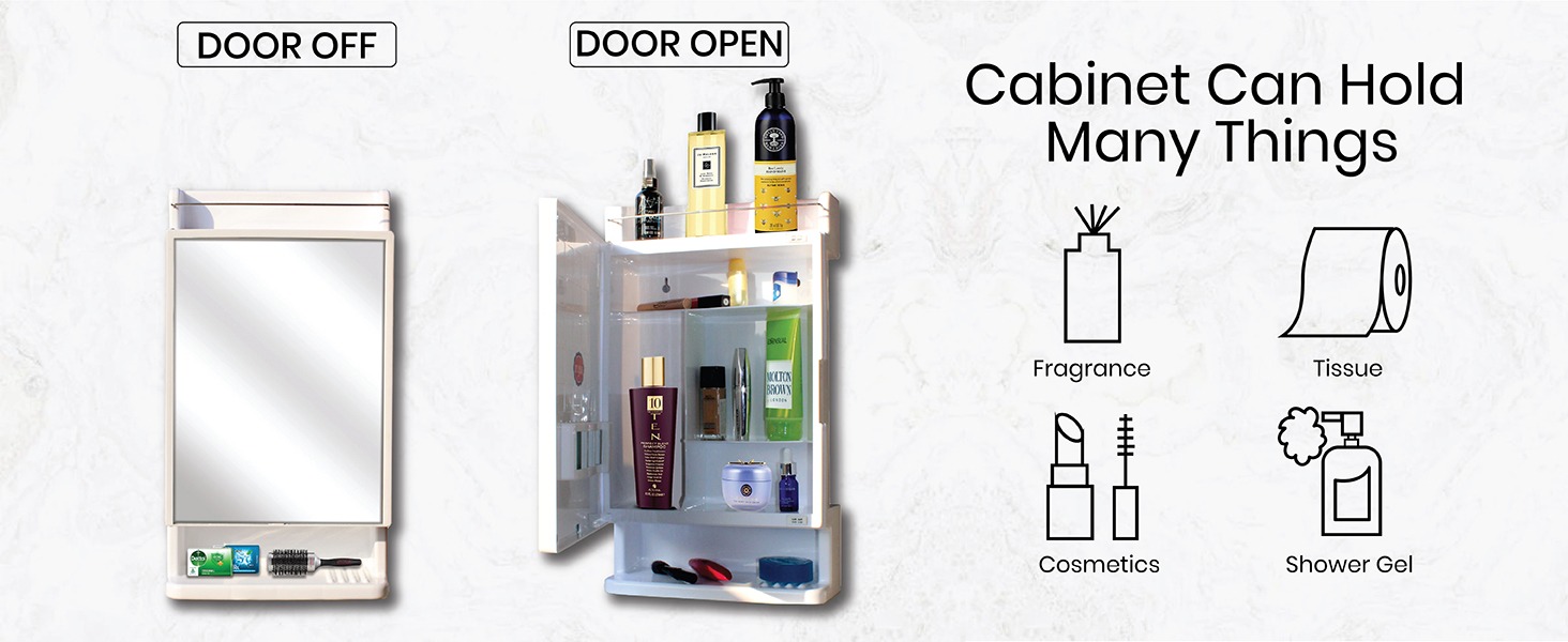 Cipla plast rich look mirror cabinet