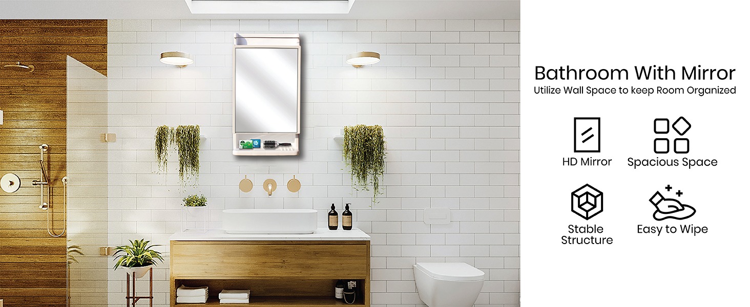 Royal Look Bathroom Mirror Cabinet